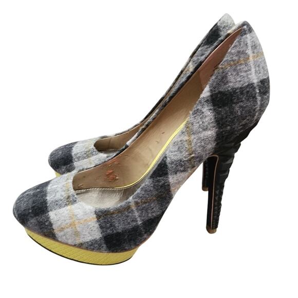 Rachel Rachel Roy Plaid Platform Heels, 6.5 - Picture 3 of 7